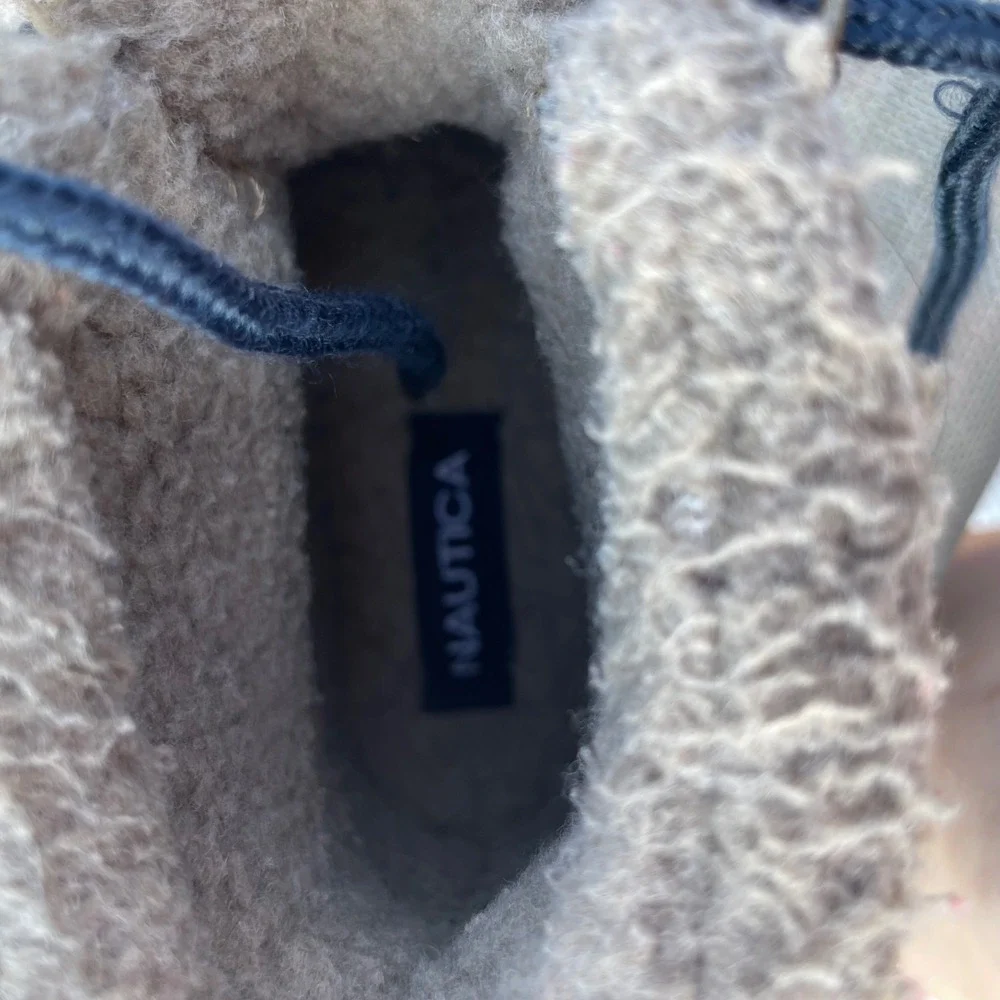 Nautica Yarmuk Toddler Size 9 Brown Faux Fur Lined Duck Boots Winter Snow Shoes